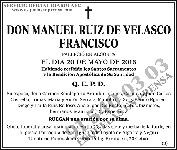 Manuel Ruiz de Velasco Francisco